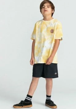 Element SEAL TD MANCHES COURTES T Shirt Imprimé Cream Gold Enfant