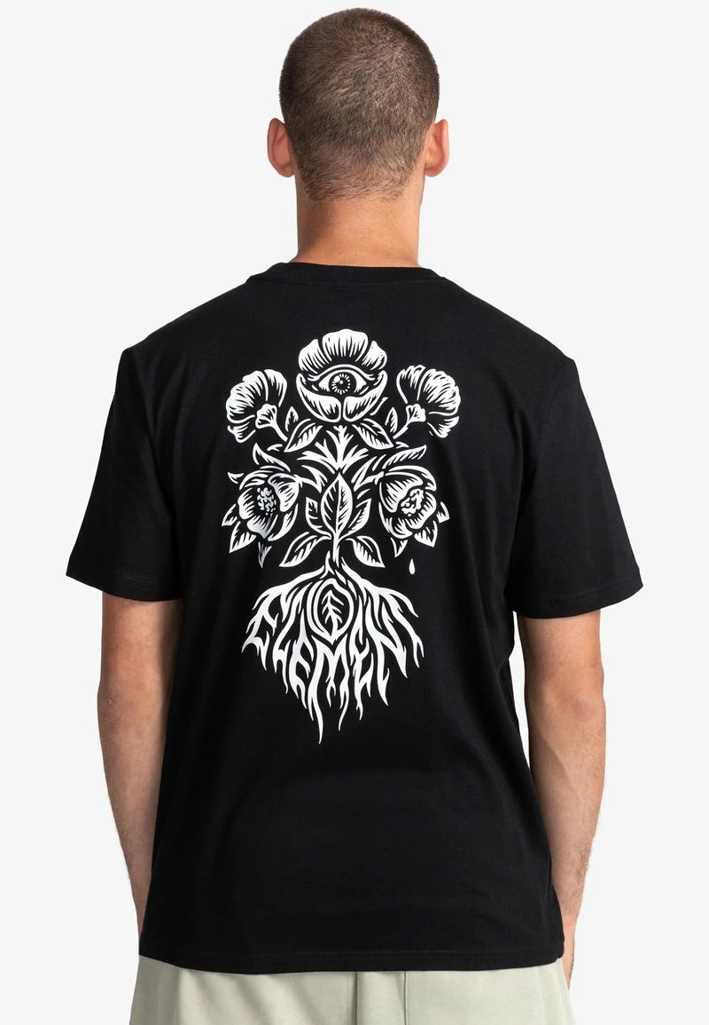 Element BLOOM MANCHES COURTES T Shirt Imprimé Flint Black Homme â Image 3