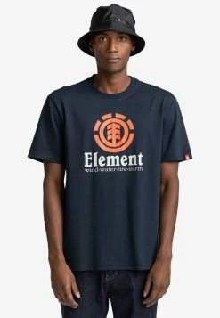 Element VERTICAL T Shirt Imprimé Eclipse Navy Homme