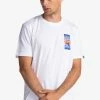 Element Homme AQUAZEN MANCHES COURTES T Shirt Imprimé Optic White