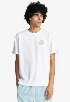 Element TAOS MANCHES COURTES T Shirt Imprimé Optic White Homme