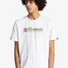 Element MANCHES COURTES T Shirt Imprimé Optic White Homme