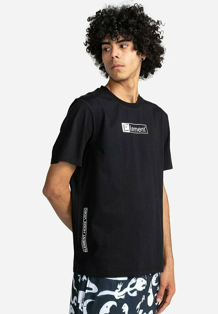 Element MANCHES COURTES T Shirt Imprimé Flint Black Homme â Image 4
