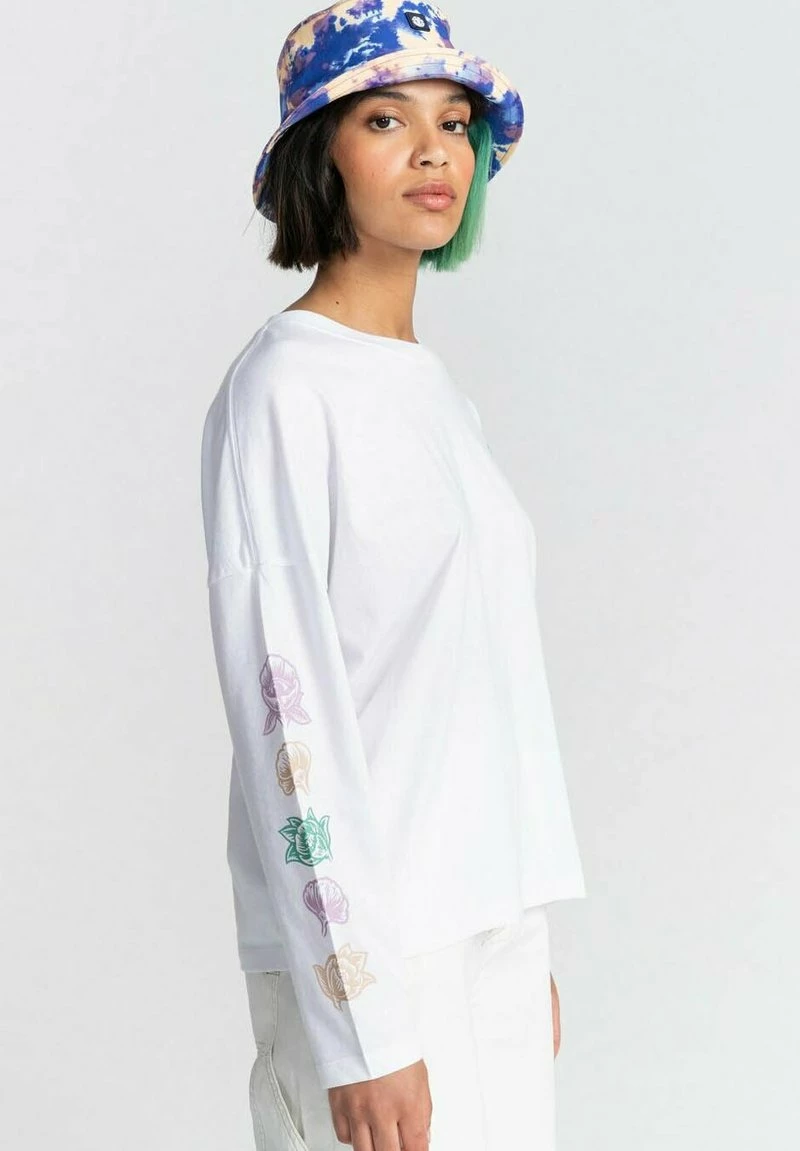 Element Femme WATCHING T Shirt à Manches Longues Optic White