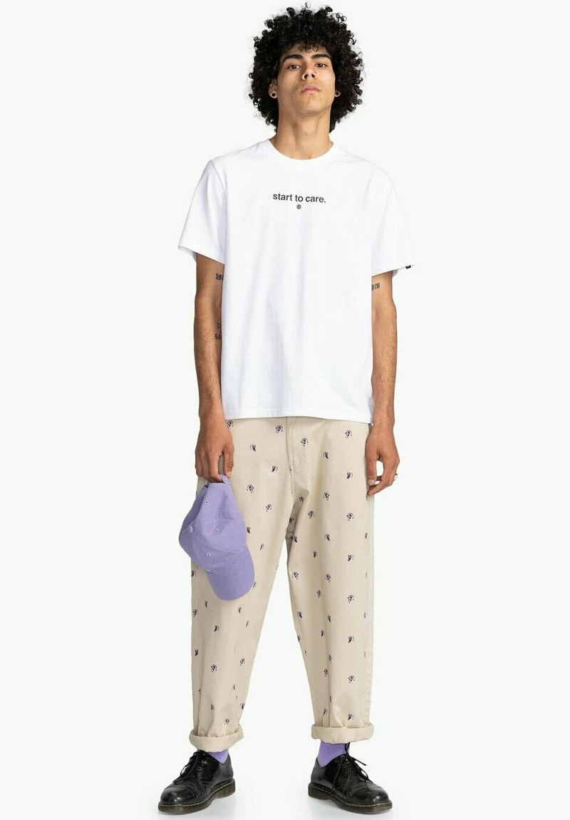 Element Homme CARE MANCHES COURTES T Shirt Imprimé Optic White â Image 2