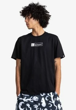 Element MANCHES COURTES T Shirt Imprimé Flint Black Homme