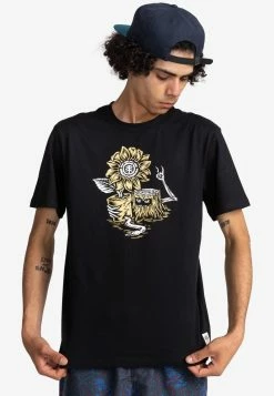 Element Homme HAIL MANCHES COURTES T Shirt Imprimé Flintblack