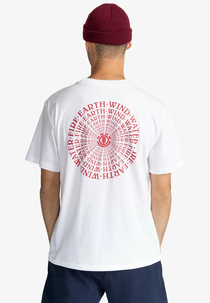 Element Homme DELMAR CSSJELP T Shirt Imprimé Optic White â Image 3