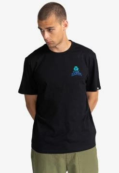 Element GROMAN MANCHES COURTES T Shirt Imprimé Flint Black Homme