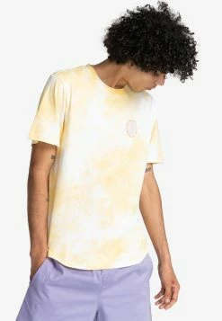 Element Manches Courtes T Shirt Imprimé Cream Gold Tie Homme