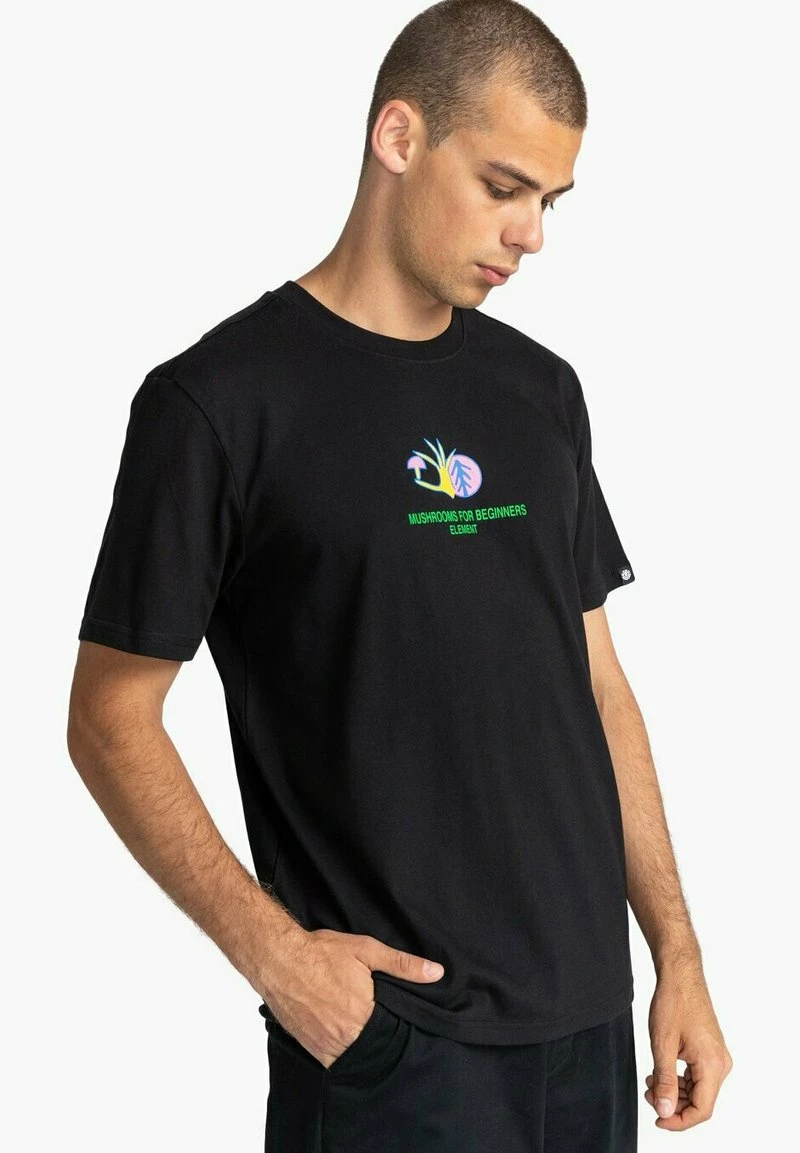 Element SPORES MANCHES COURTES T Shirt Imprimé Flint Black Homme â Image 4