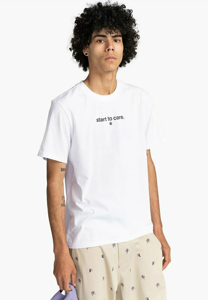 Element Homme CARE MANCHES COURTES T Shirt Imprimé Optic White â Image 4