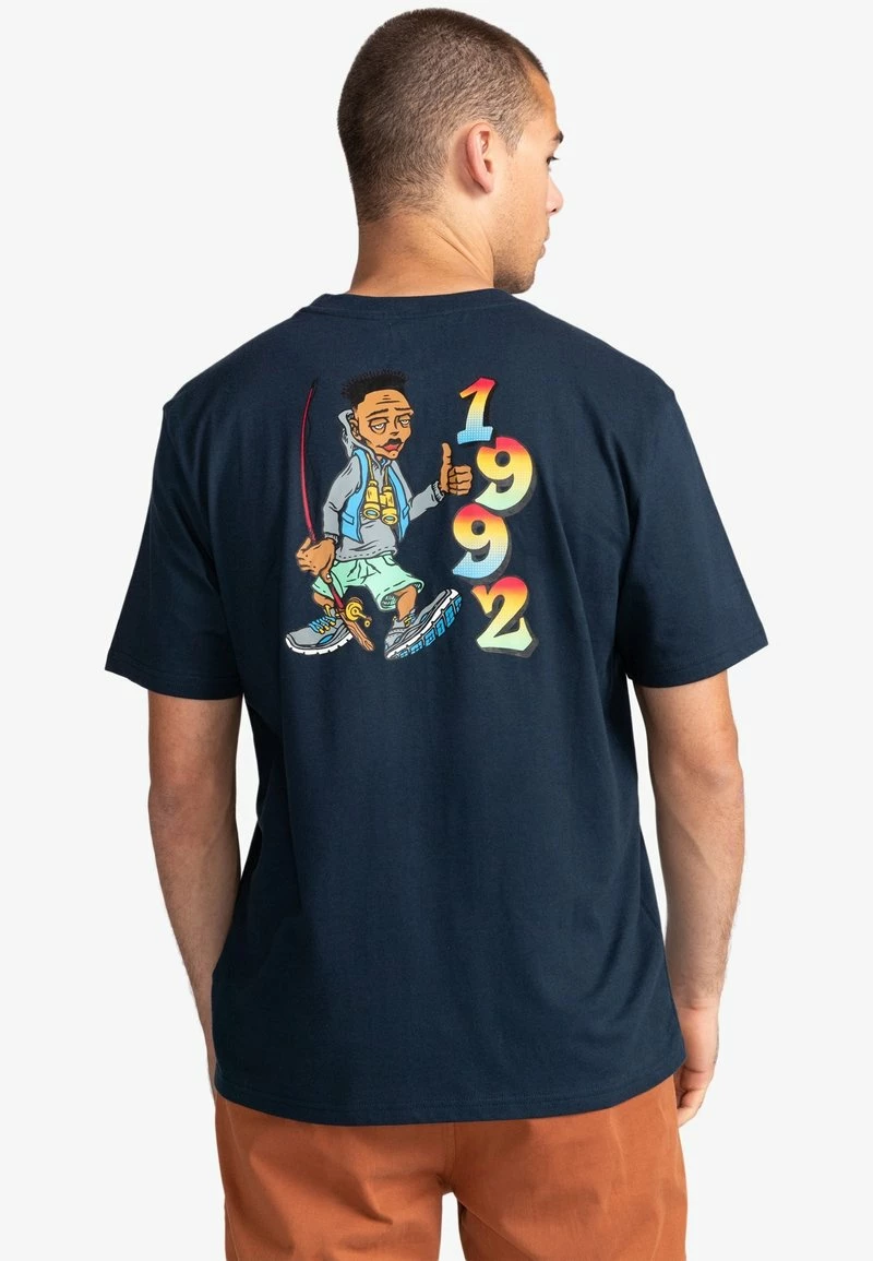 Element MANCHES COURTES T Shirt Imprimé Eclipse Navy Homme â Image 3