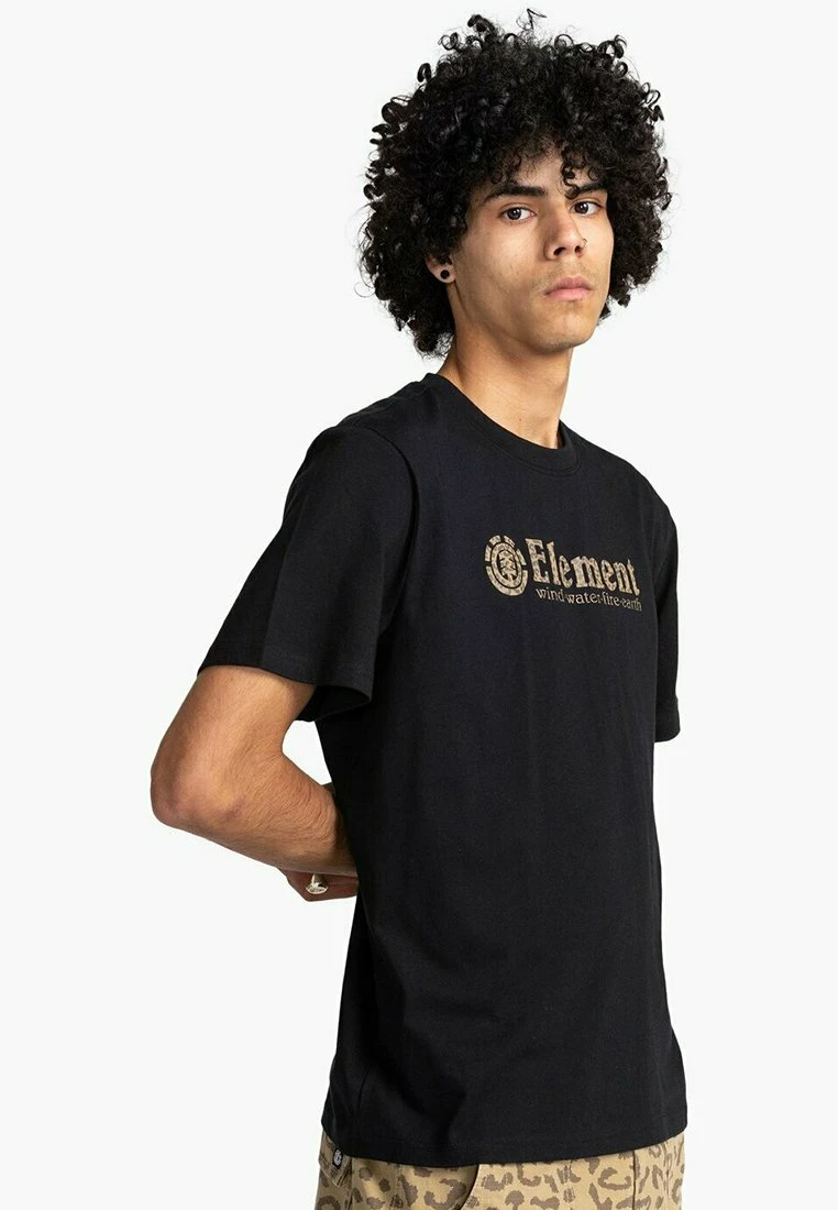 Element MANCHES COURTES T Shirt Imprimé Flint Black Homme â Image 4
