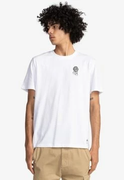 Element Homme BLOOM MANCHES COURTES T Shirt Imprimé Optic White