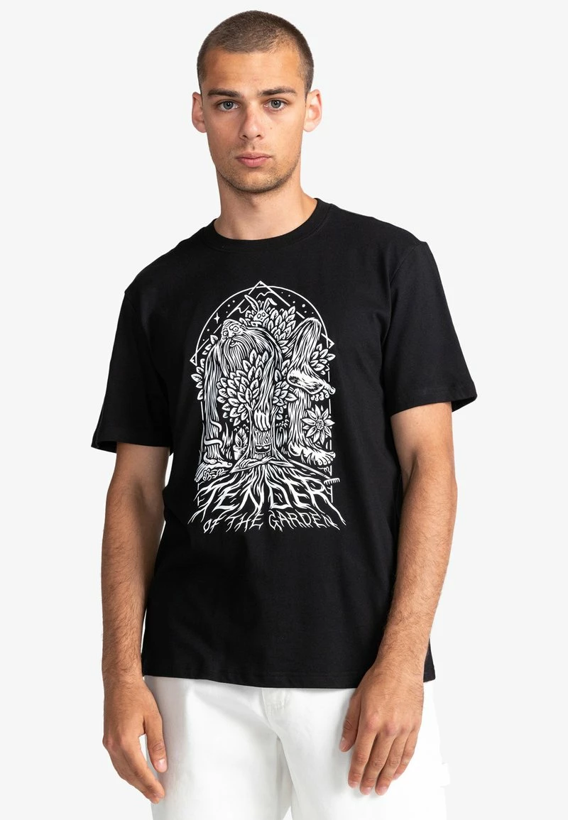 Element MANCHES COURTES HOMME T Shirt Imprimé Flint Black