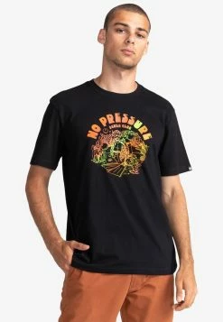 Element Homme MANCHES COURTES T Shirt Imprimé Flint Black