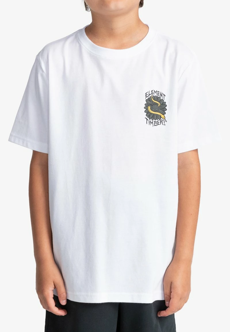 Element MANCHES COURTES T Shirt Imprimé Optic White Enfant â Image 2
