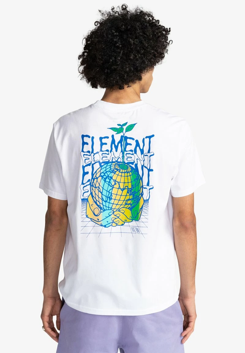 Element GROMAN MANCHES COURTES T Shirt Imprimé Optic White Homme â Image 3