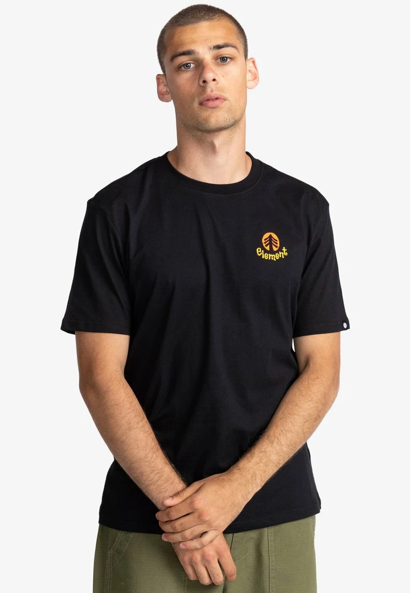 Element Homme TAOS MANCHES COURTES T Shirt Imprimé Flint Black