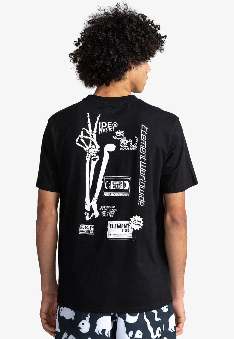 Element MANCHES COURTES T Shirt Imprimé Flint Black Homme â Image 3