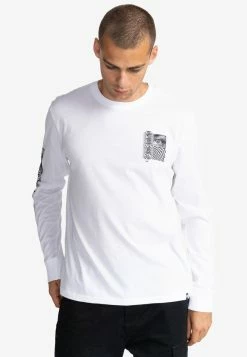 Element UBACA T Shirt à Manches Longues Optic White Homme