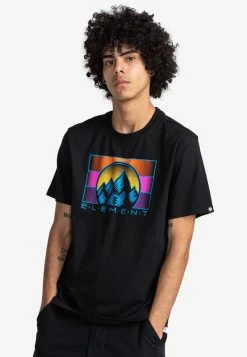 Element Homme T Shirt Imprimé Black
