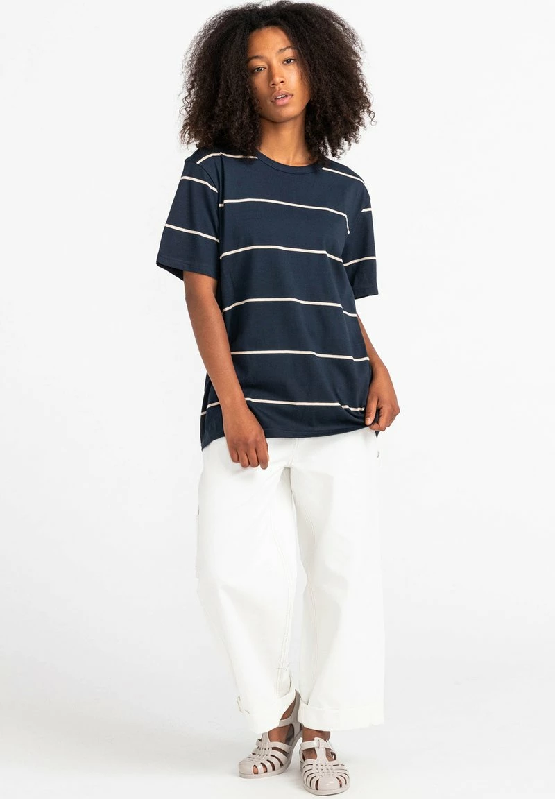ELEMENT OLNEY STRIPE T SHIRT MANCHES COURTES POUR HOMME C1SSJ3 T Shirt Imprimé Eclipse Navy â Image 2