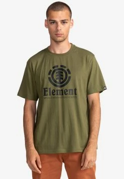 Element Homme VERTICAL T Shirt Imprimé Winter Moss