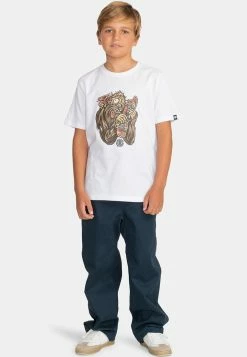 Element Manches Courtes T Shirt Imprimé Optic White Enfant