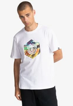 Element ASTRA MANCHES COURTES T Shirt Imprimé Opticwhite Homme