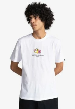 Element Homme SPORES MANCHES COURTES T Shirt Imprimé Optic White