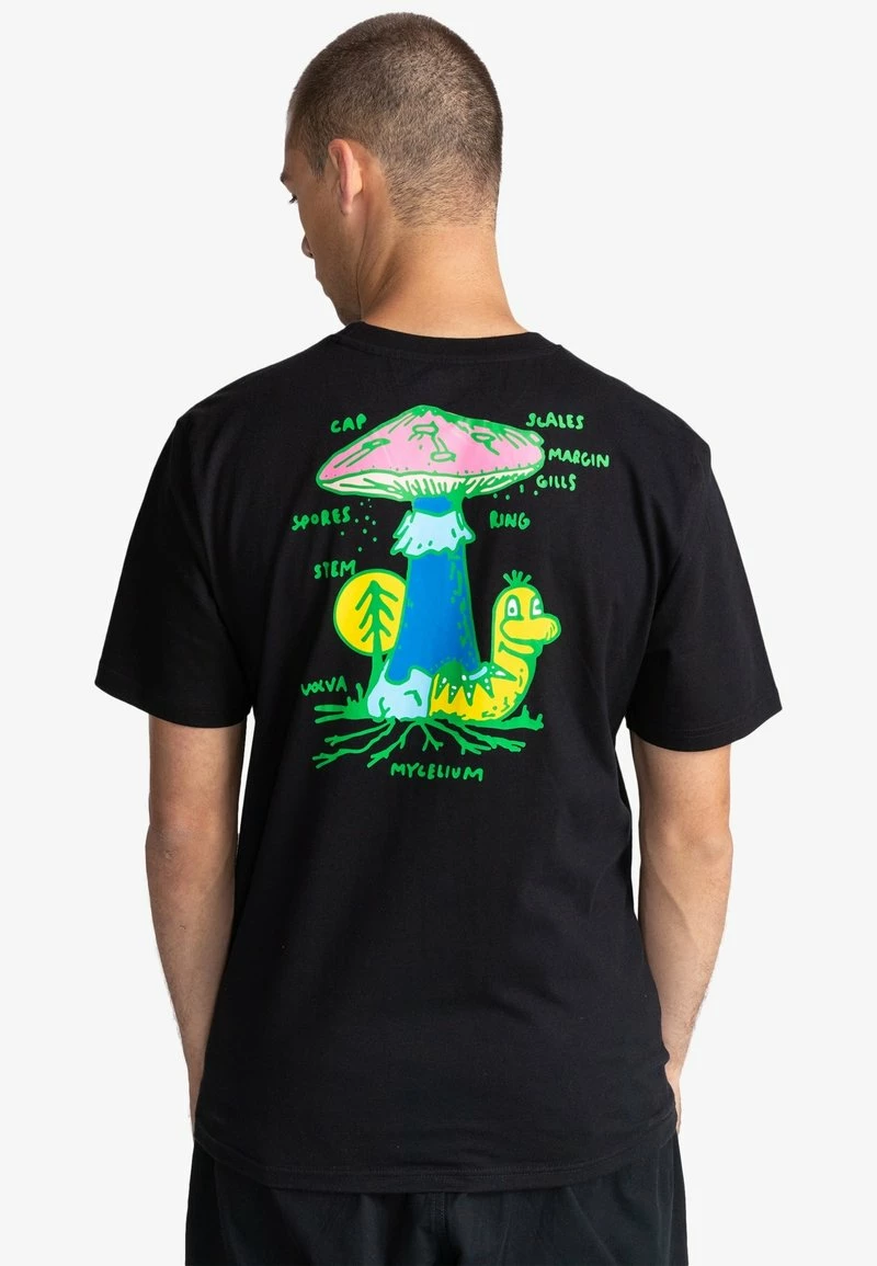 Element SPORES MANCHES COURTES T Shirt Imprimé Flint Black Homme â Image 3