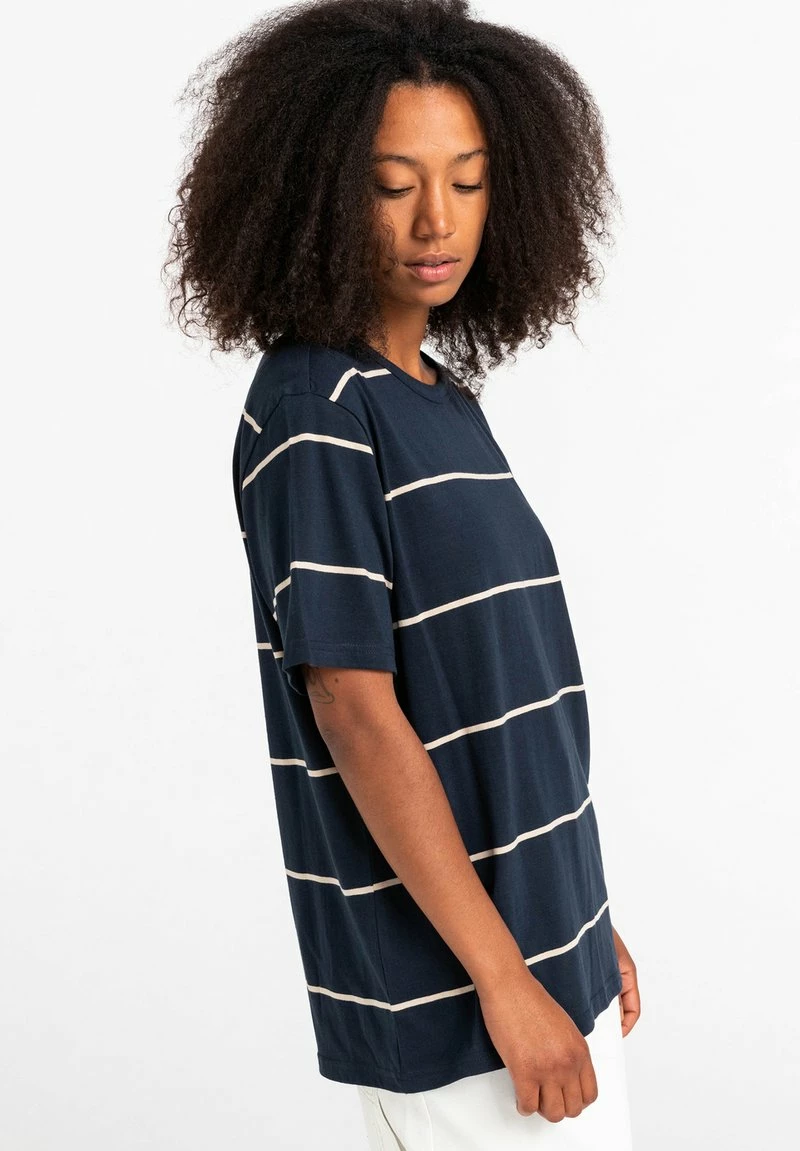 ELEMENT OLNEY STRIPE T SHIRT MANCHES COURTES POUR HOMME C1SSJ3 T Shirt Imprimé Eclipse Navy â Image 4