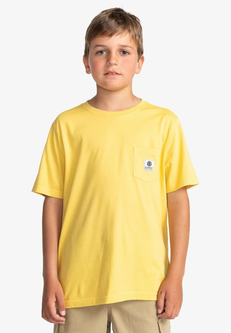 Element BASIC LABEL MANCHES COURTES T Shirt Basique Cream Gold Enfant â Image 2