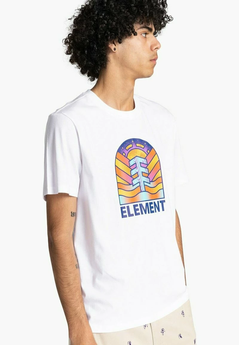 Element ADONIS CSSNELP T Shirt Imprimé Optic White Homme â Image 4