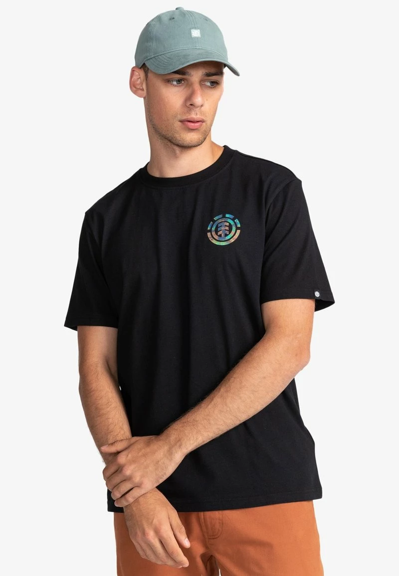 Element Homme MAGMA ICON T Shirt Imprimé Flint Black
