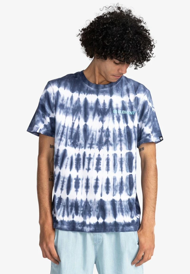 Element MANCHES COURTES T Shirt Imprimé Tie Dye Stripe Homme