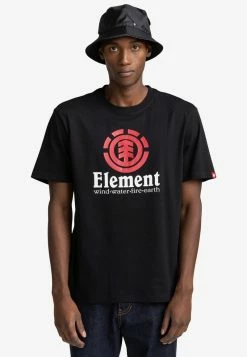 Element Homme VERTICAL T Shirt Imprimé Flint Black
