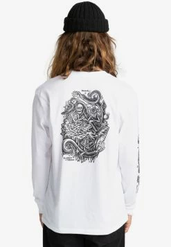 Element Homme T Shirt à Manches Longues Optic White